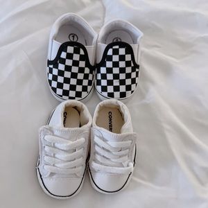 Chuck Taylor All Star Cribster Easy-On converse and checkered slip on shoes